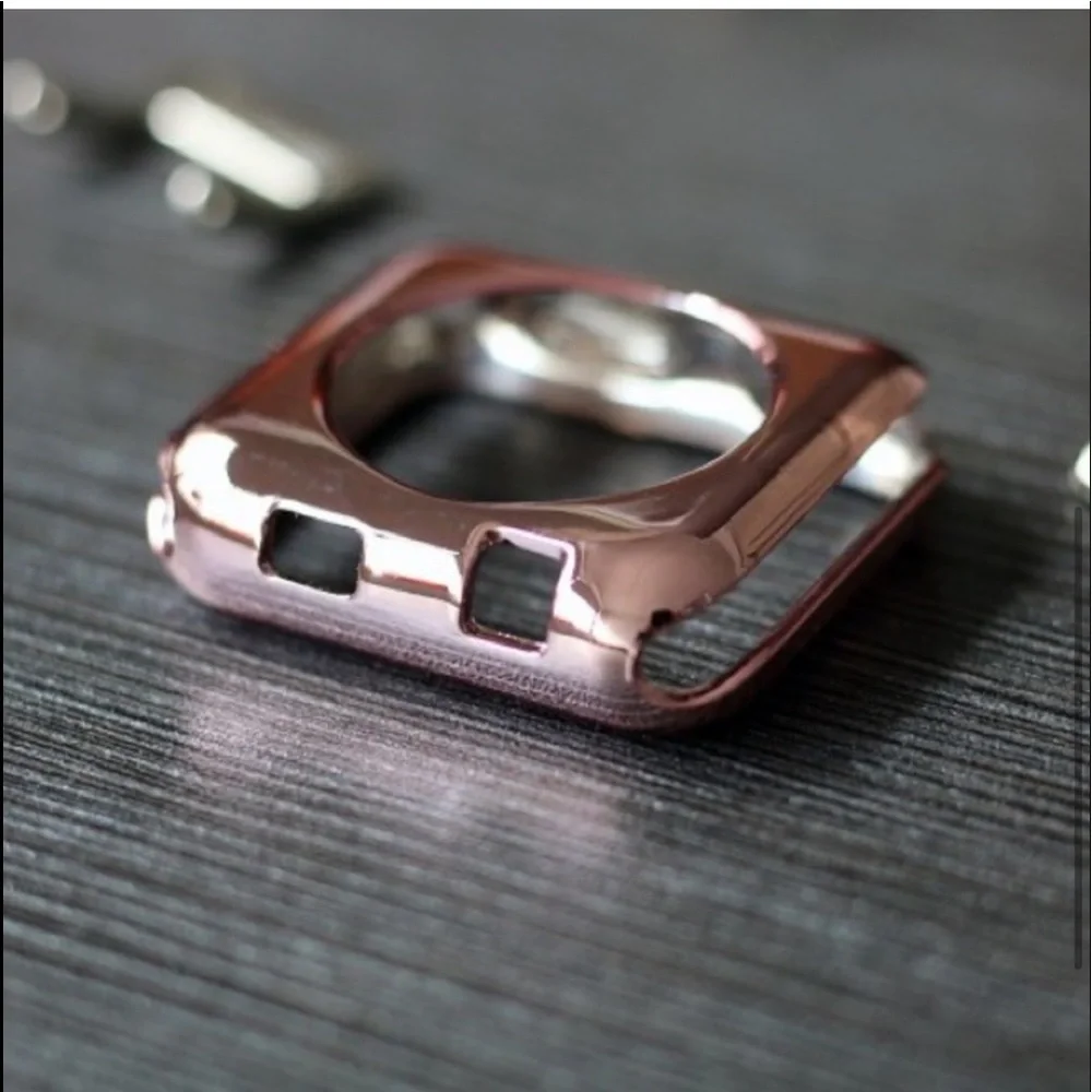 New Rose Gold Apple Watch Shiny Bumper Case 42mm